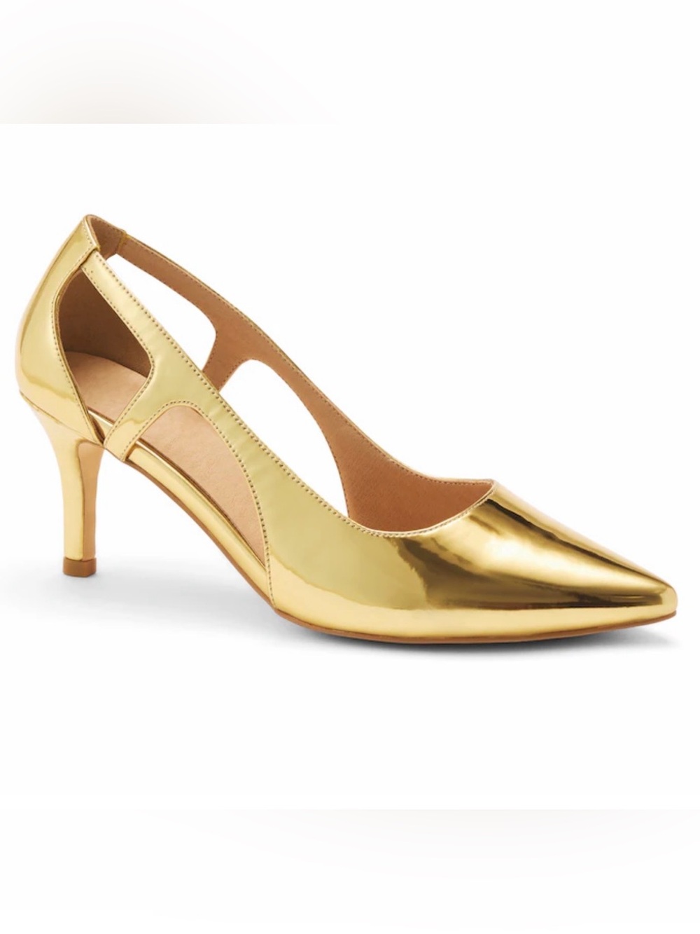 NWT Midnight Velvet Women's Metallic Pump with Cutouts